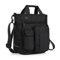 mens shoulder messenger bag with headphone hole waterproof nylon travel handbag multifunctional large capacity storage bags
