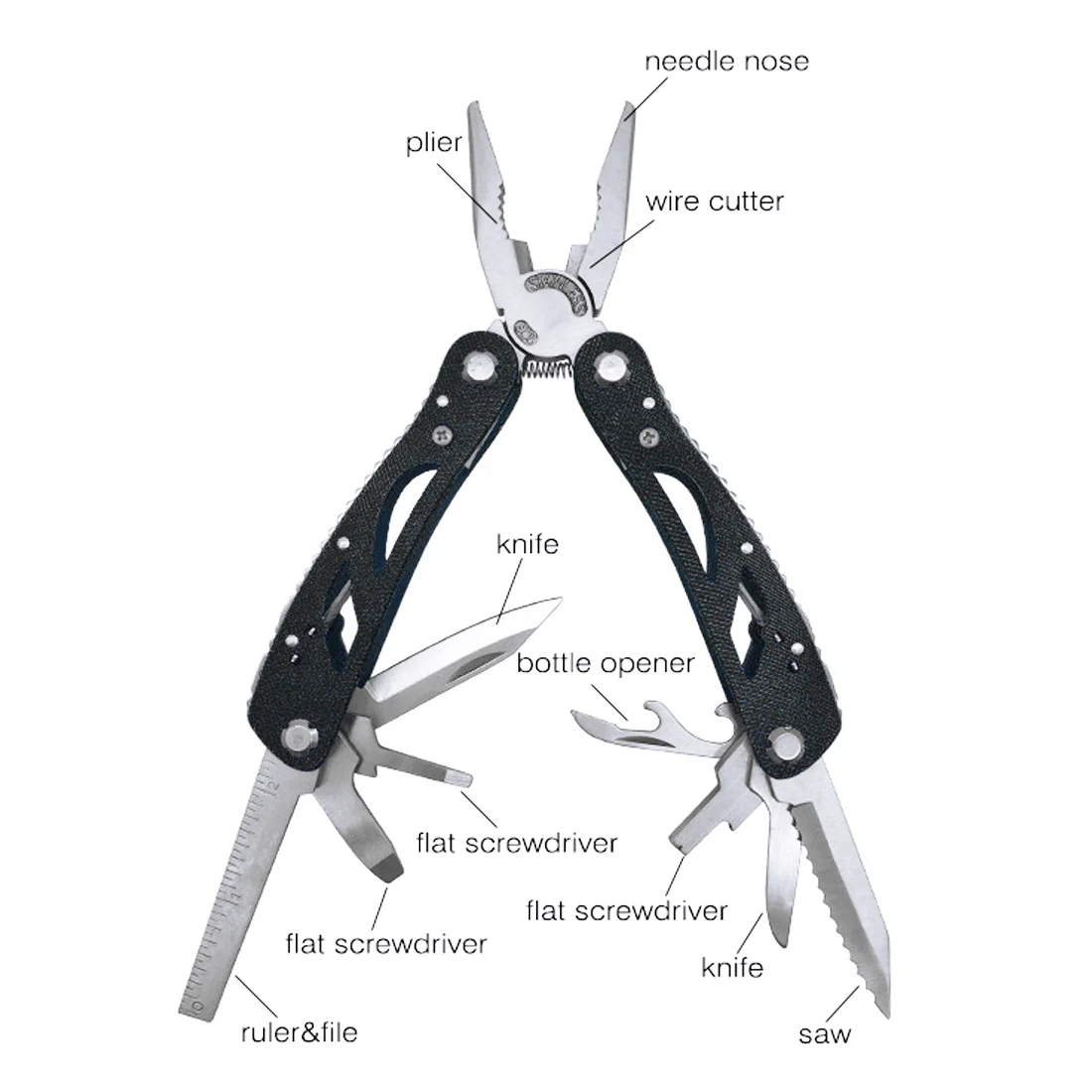 Уличный Мультитул 24 в 1 плоскогубцы карманный нож для ремонта складной набор