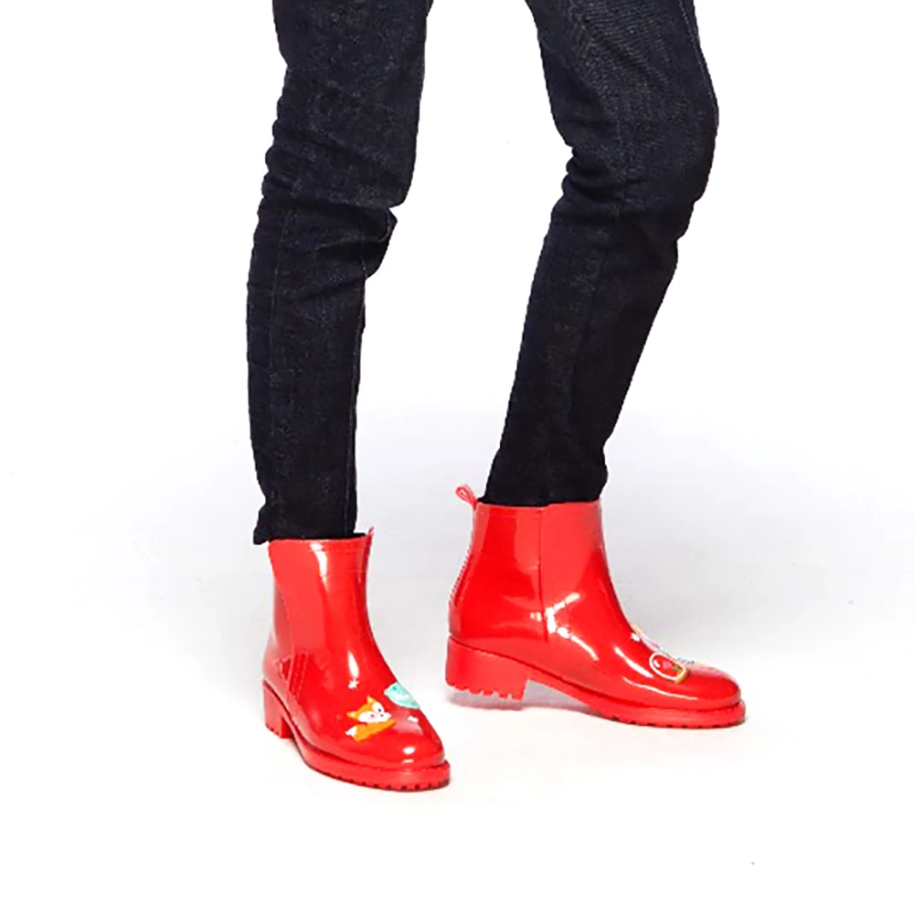 Обувь женская Ботинки женские Резиновые сапоги ПВХ Водонепроницаемые Ботильоны