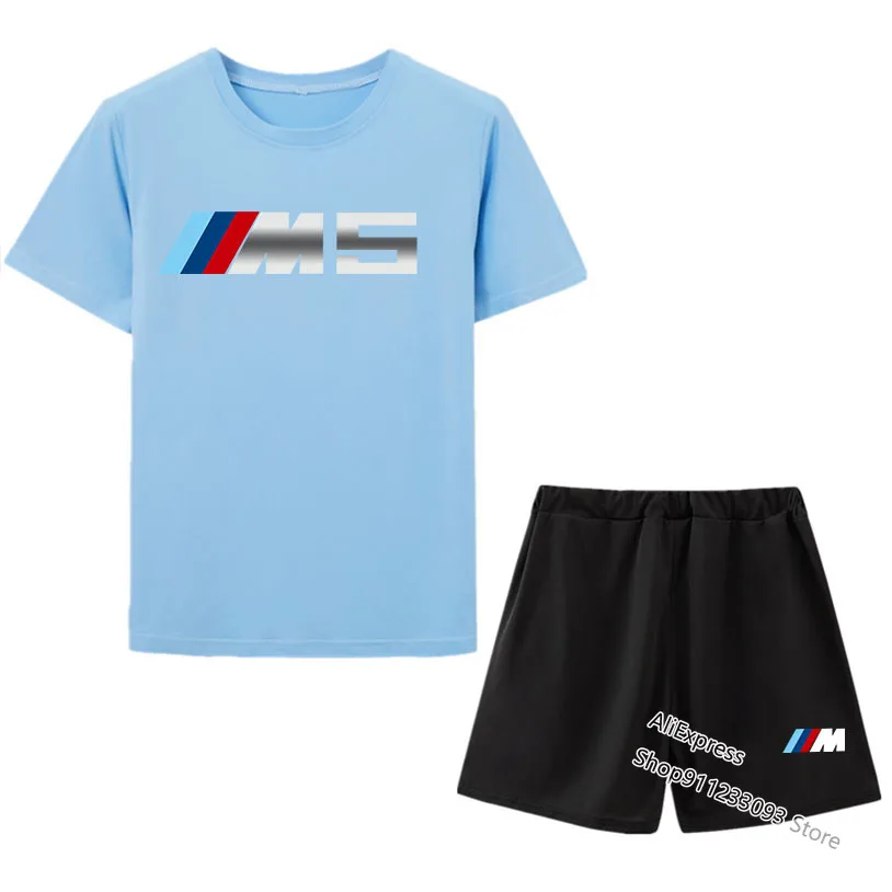 

Brand summer new BMW men's T-shirt suit printing casual jogging shorts sportswear high quality breathable ladies T-shirt suit