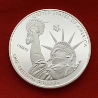 american statue of liberty silver plated commemorative collectible coin gift lucky challenge coin