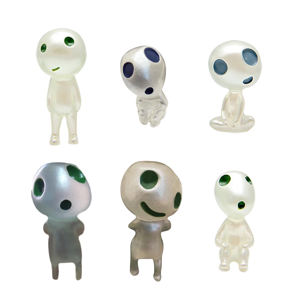 1/6 шт. Мультяшные инопланетянины маленькие милые игрушки кодамы дух Принцесса