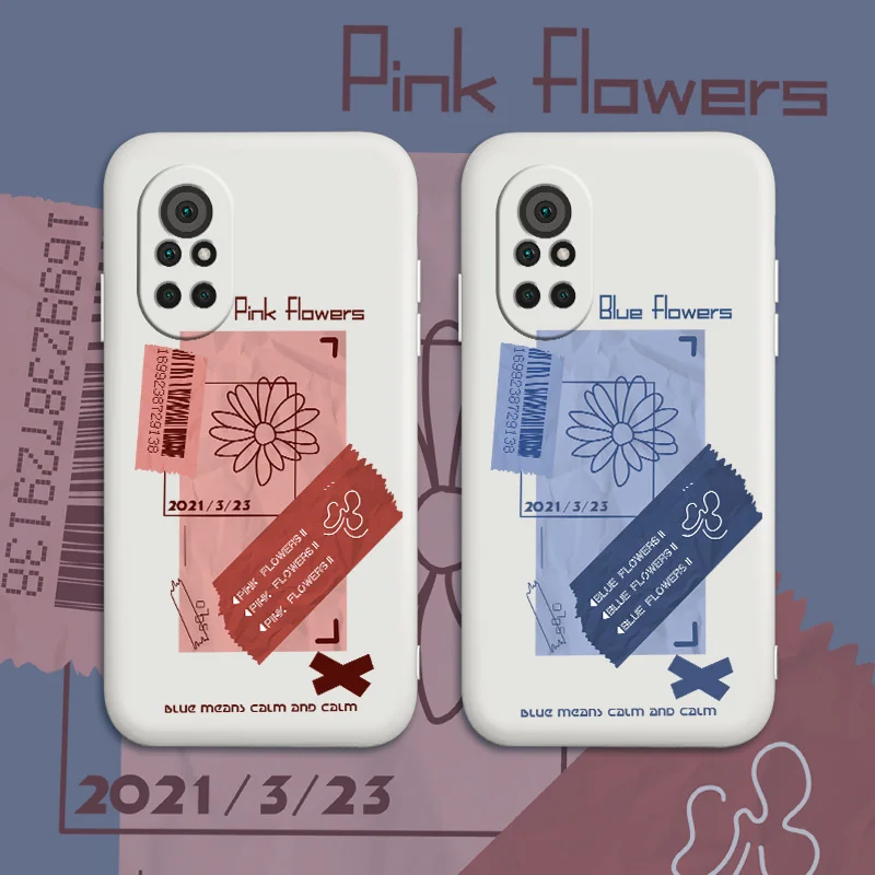 

Pink Flowers Phone Case For Huawei Nova8 8Pro 8SE Nova 7 7Pro 7SE 6 6se 5 5Pro 5Z 5I 5Ipro 5T 4 4E Liquid Silicone Cover