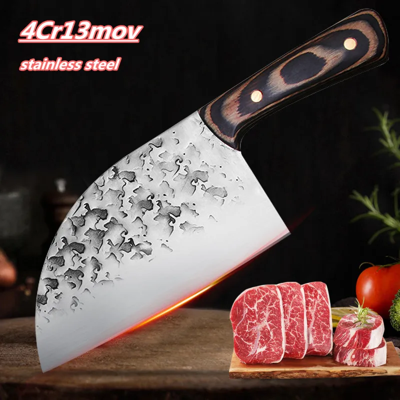 

Forging Kitchen Knife Household Chop and Cutting Dual Purpose Stainless Steel Sharp Chop Bone Knife Meat Cleaver Chef Knife