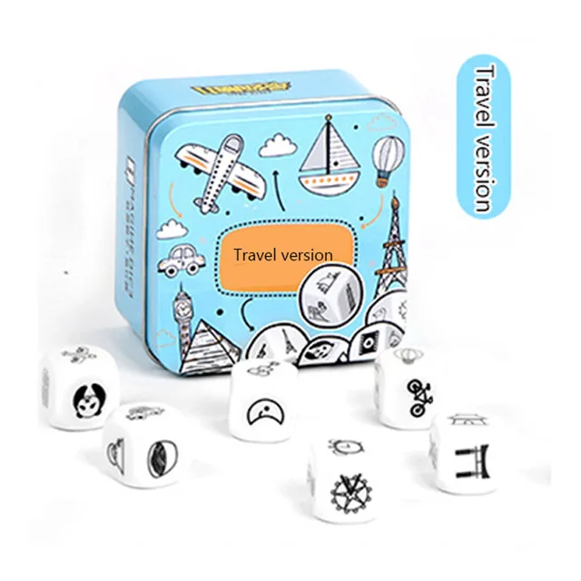 Новые детские развивающие игрушки История Imagine Dice креативное мышление использовать свое воображение, чтобы сказать магазин поезд игрушки с мордашками - Цвет: Travel version
