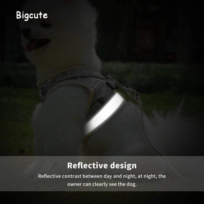 Шлейка для домашних питомцев Регулируемый жилет с поводком мягкий дышащий