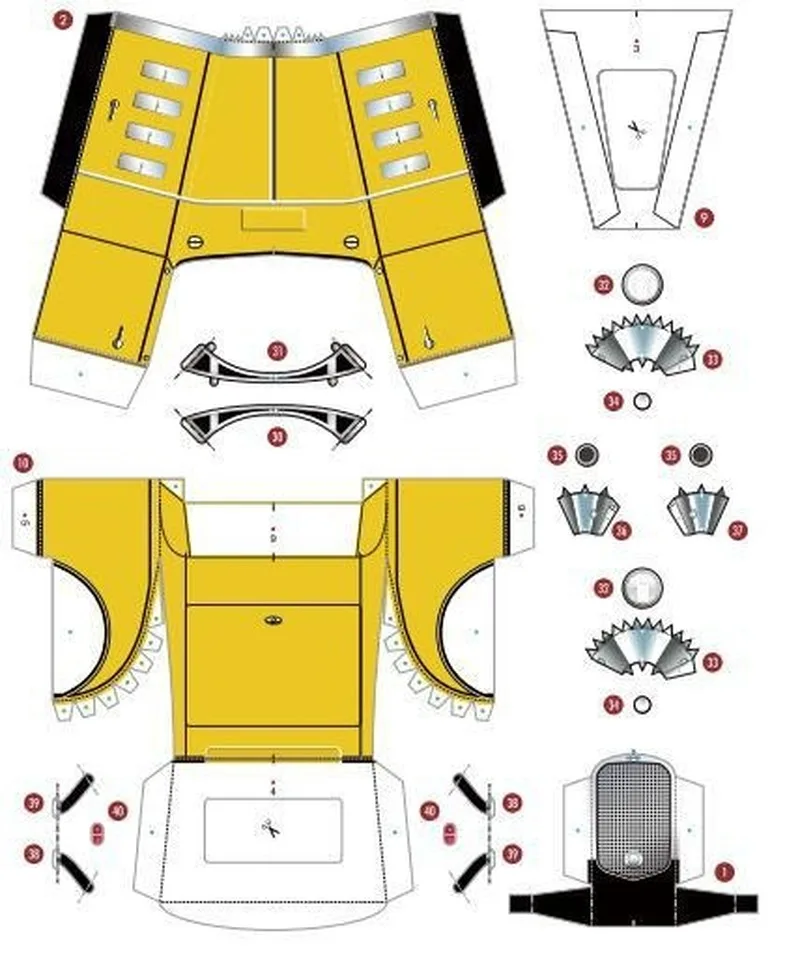 Confederate Deluxe Sports Roadster DIY 3D бумажная карточка модель Конструкторы строительные игрушки обучающая Игрушечная машина модель