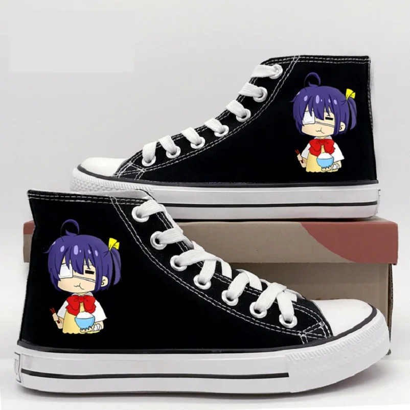 

High-Q Unisex Anime Cos Cyuunibyou Demo Koigash Cosplay Togashi Yuuta plimsolls canvas shoes Takanashi Rikka Rope Soled Shoes
