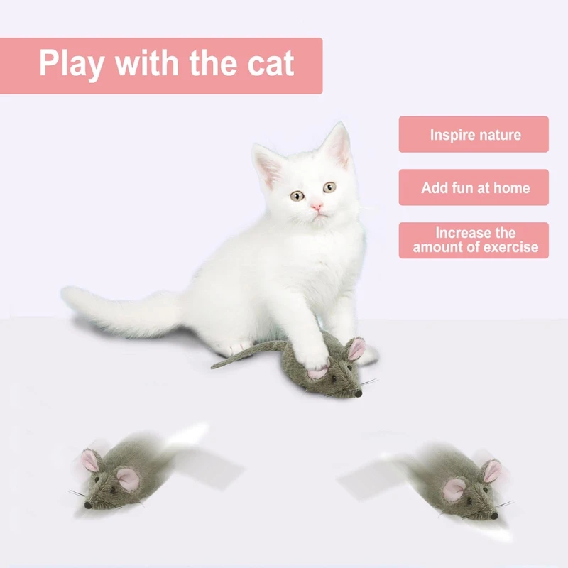 

Cute Stuffed Animal Baby Toy Plush Mouse Doll PP Cotton Simulation Plush Doll for Toddler Early Education, Brown /Gray