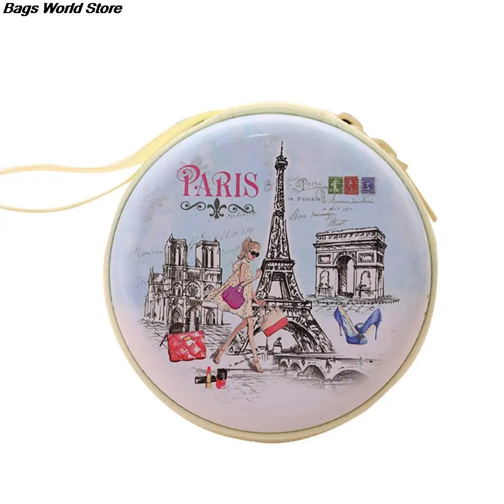 Мини-кошелек унисекс для женщин милая круглая сумочка ключей с гарнитурой