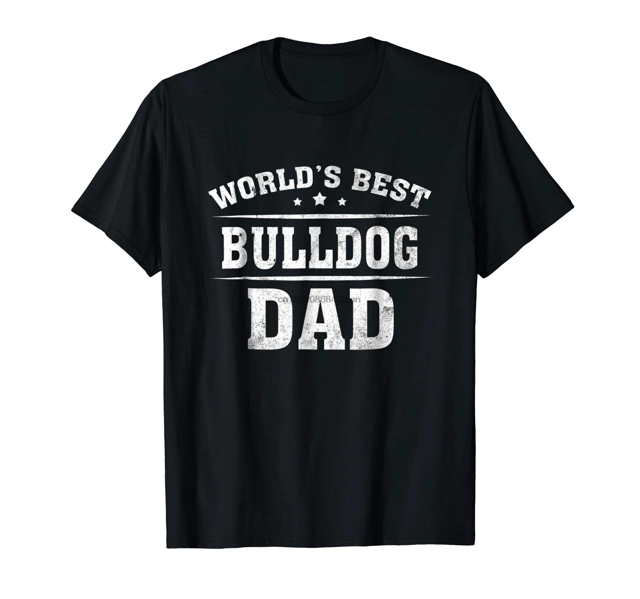 

Day Gifts-Men's T-Shirt-Black Dad T-Shirt Father's World's Best BULLDOG