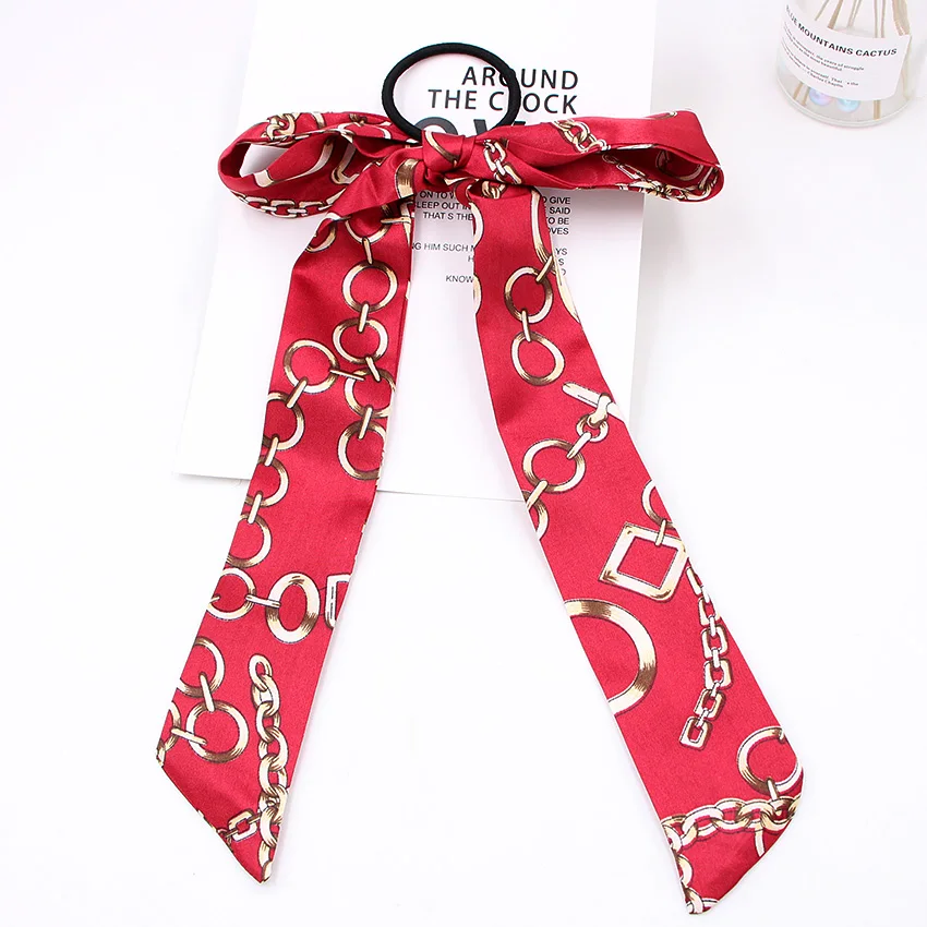 Резинки для волос в богемном стиле эластичные ленты с большим цветочным принтом