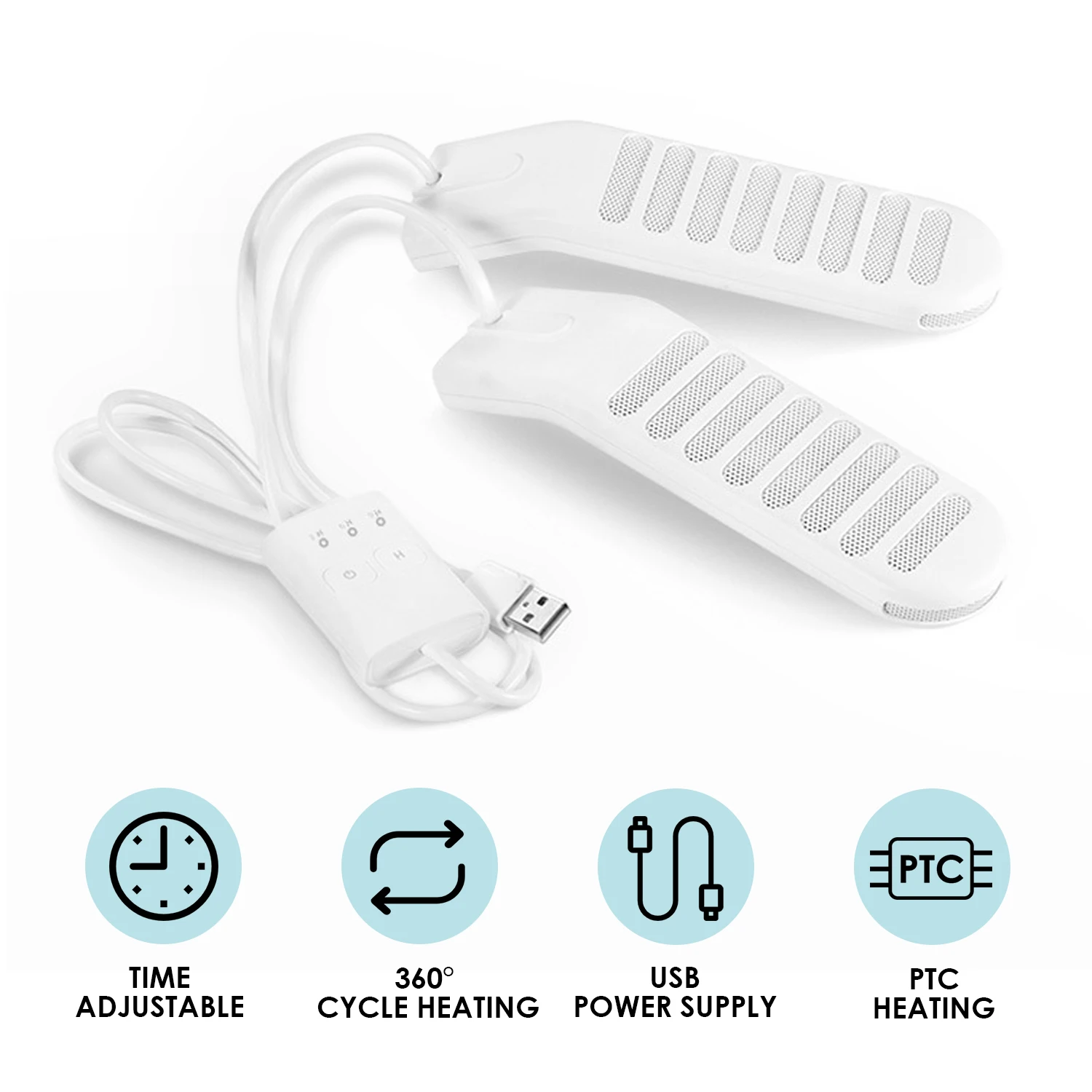 Портативная электрическая сушилка для обуви с питанием от USB дезодорирующая