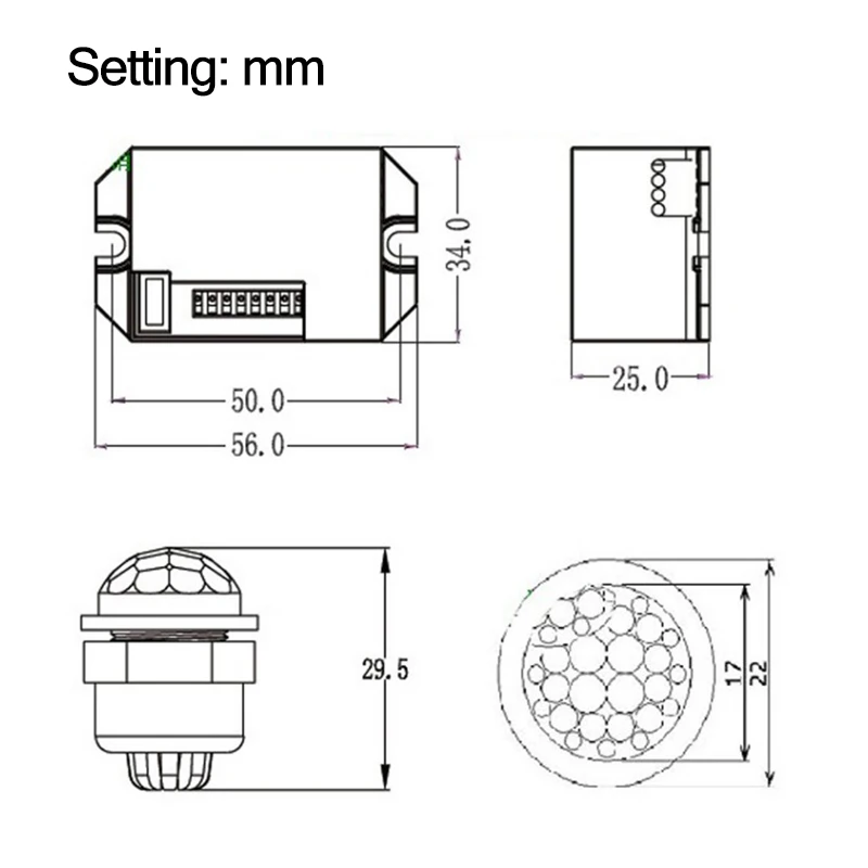 

Mini PIR Motion Sensor 220~240V 50HZ Infrared Motion Detector For LED Light Switch Sensitive Night Lamp Control Detector Module