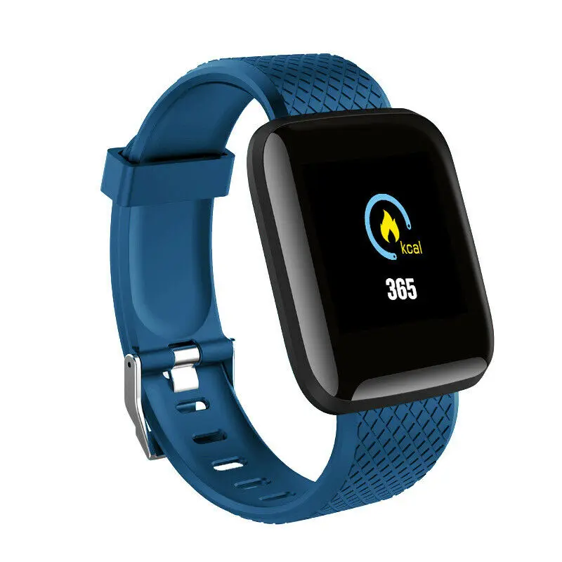 

D13 Bluetooth Heart Rate Blood Pressure Smart Watch Fitness Tracker Bracelet blu
