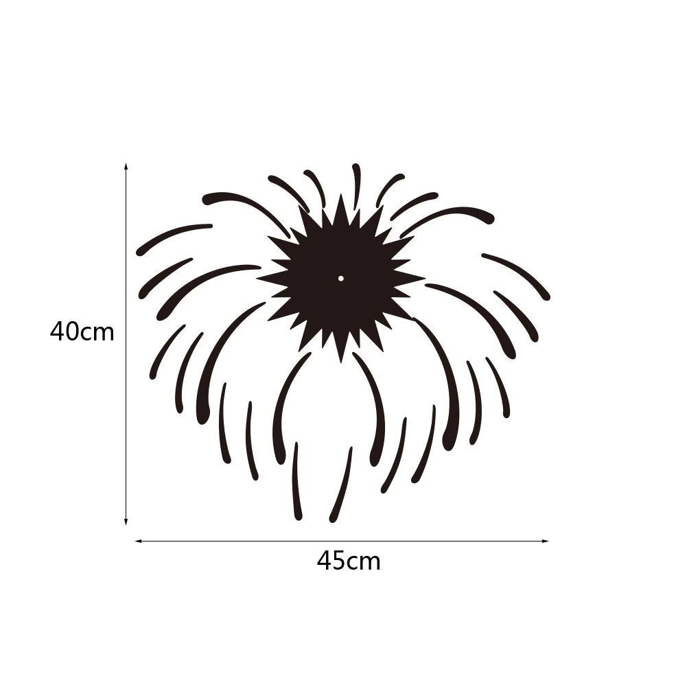 

Faroot Wall Clock, DIY Home Decoration, Flame Tassel Creative Self-Assembly Numbers Battery Powered Sticker