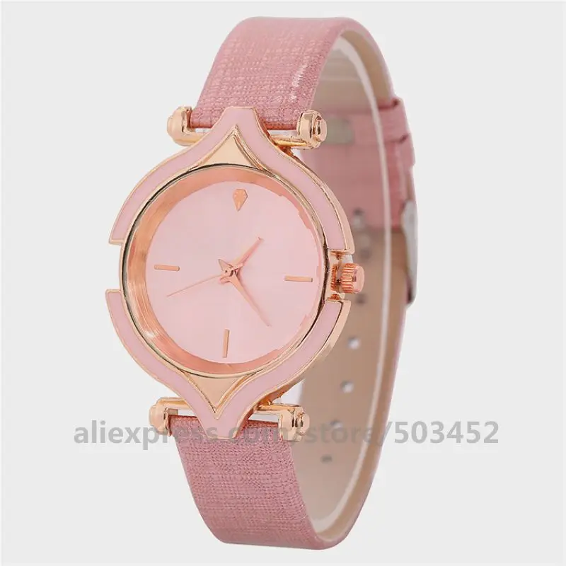 100 шт./лот Красочный пояс девушка часы простые изящные женские модные на запястье