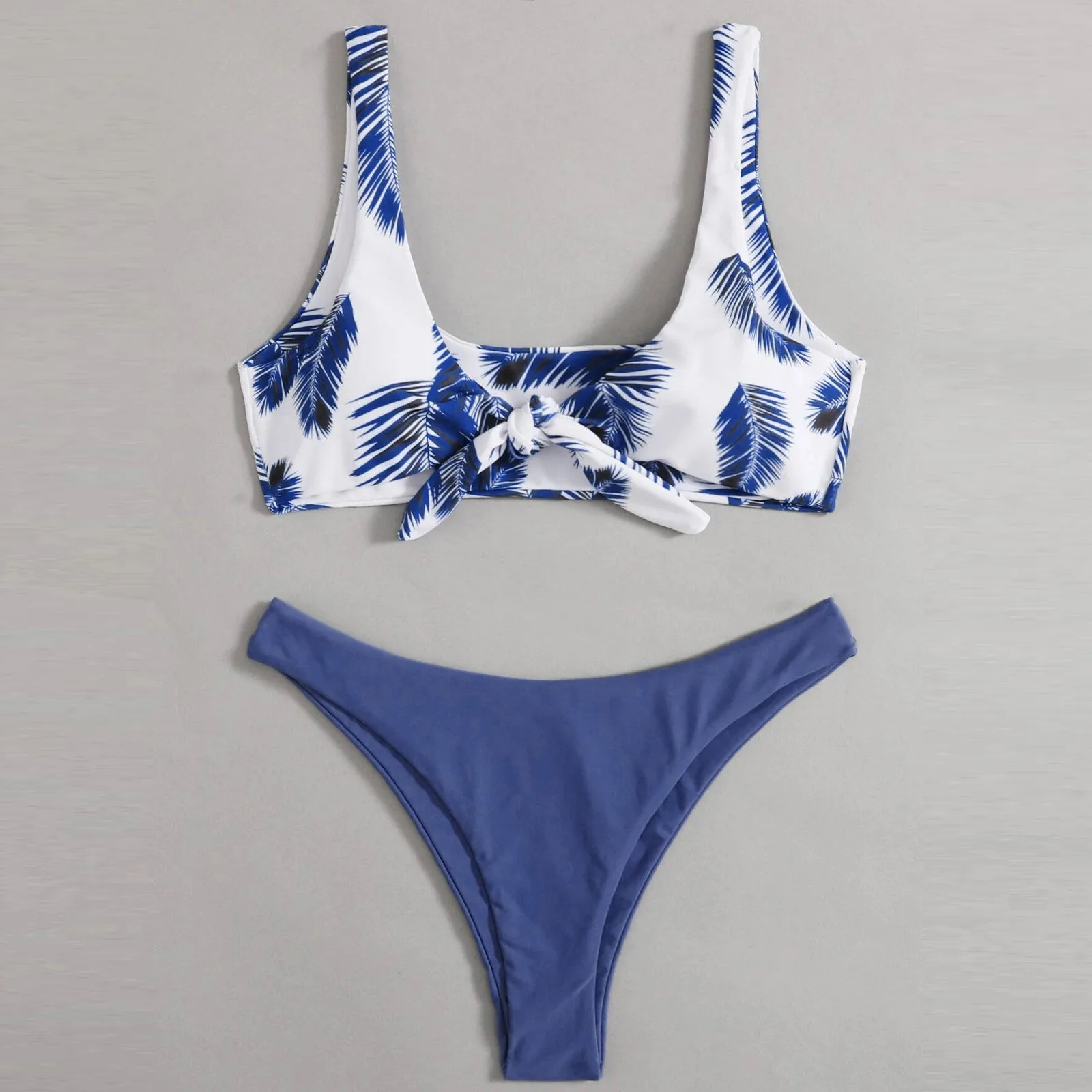 

Low Cut Micro Bikinis Feather Print Swim Suit Chest Bow Swimsuit Women Biqini Low Waist Swimsuit New Sexy Swim Suit бикини A20