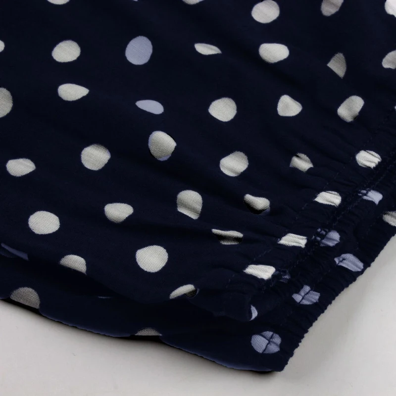 

Women Vintage Dresses Casual O-neck Dress Fashion Polka Dot Print A-Line Top Spring Three Quarter Sleeve Mid Dress 2021 Vestidos