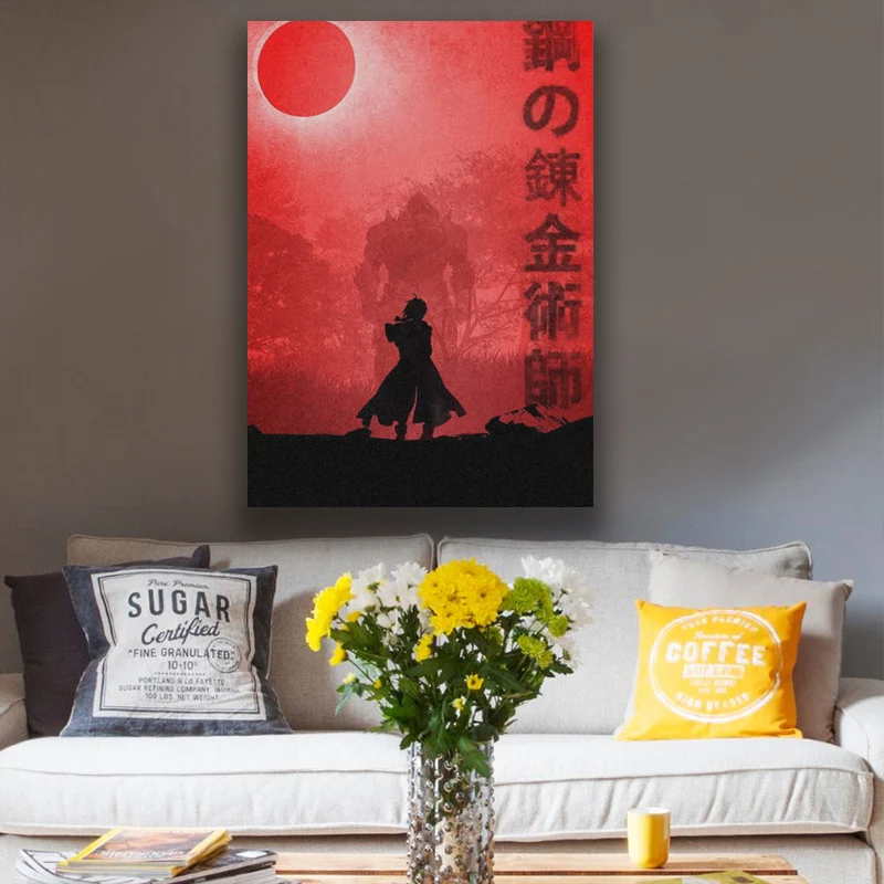 

Full Metal Alchemist Ed manga Poster Canvas Wall Art Decoration prints for living Kid Children room Home bedroom decor painting