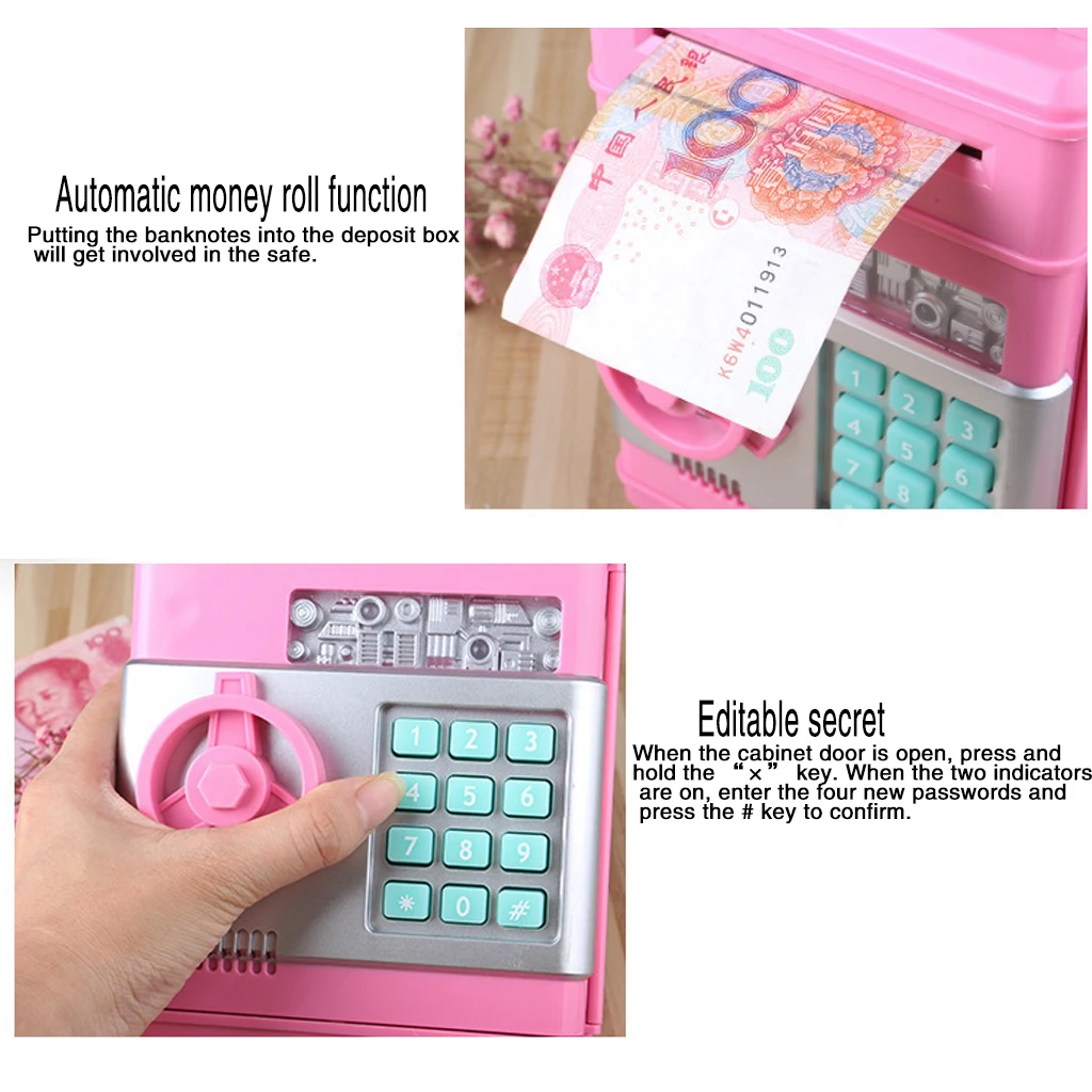 Новинка Электронная Копилка сейф для детей Цифровые монеты наличные деньги