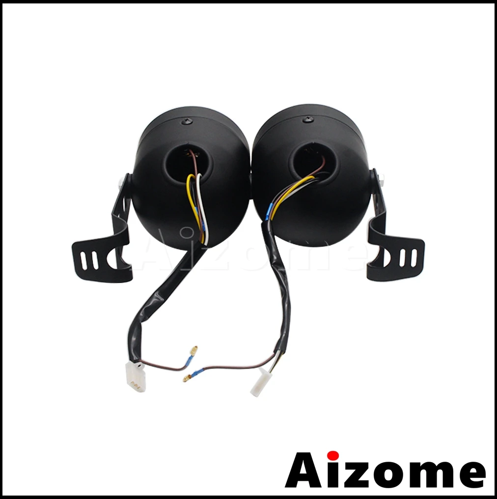 Мотоцикл двойной передний налобный фонарь W/кронштейн фары лампа для Harley Street Cafe