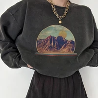cgc vintage o neck sweatshirt women 2022 casual pullover oversize hoodies female spring autumn printed long sleeve tops clothes