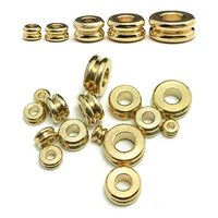 rondelle wheel 3mm 4mm 5mm 6mm 7mm solid brass metal light gold color loose spacer beads lot for jewelry making diy findings
