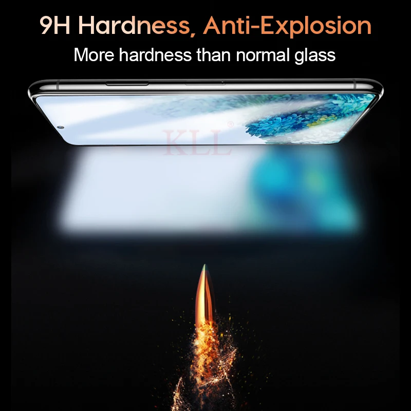 3Pcs Full Cover Curved Edge Tempered Glass for Samsung Galaxy S20 Plus Screen Protector for Samsung S20 Ultra Protective Glass