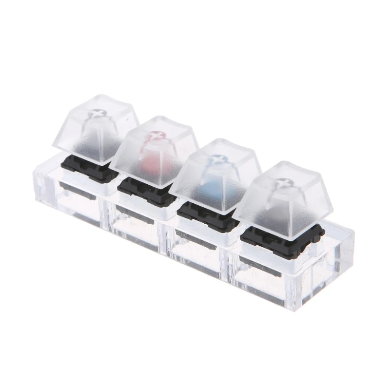 

Acrylic Mechanical Keyboards Switch 4 Translucent Clear Keycaps Tester Kit R1WC