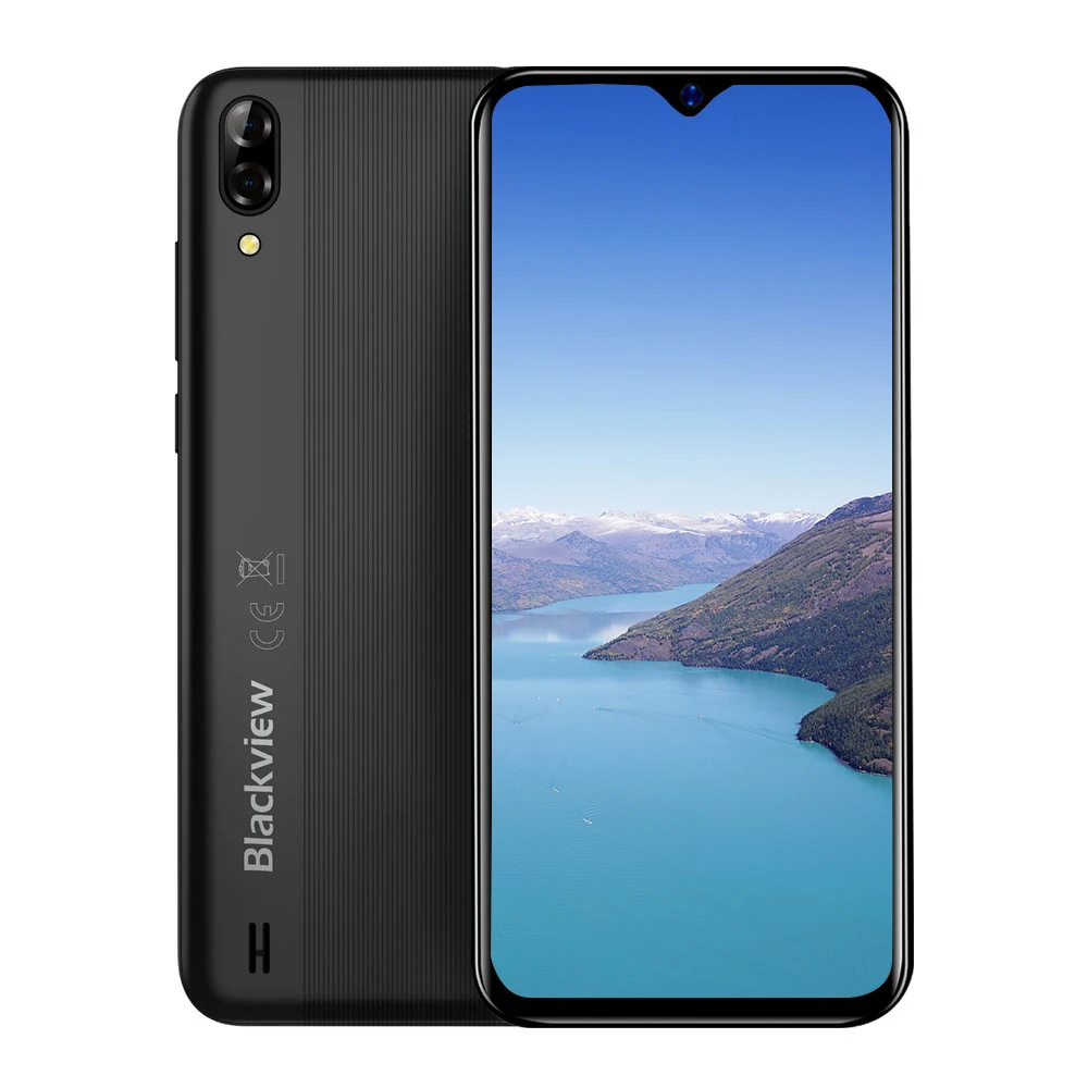 Blackview A60 6," смартфон 19,2: 9 полный экран капли 4080 мАч Android 8,1 мобильный телефон 1 Гб+ 16 Гб 13,0 МП мобильный телефон - Цвет: Interstellar black