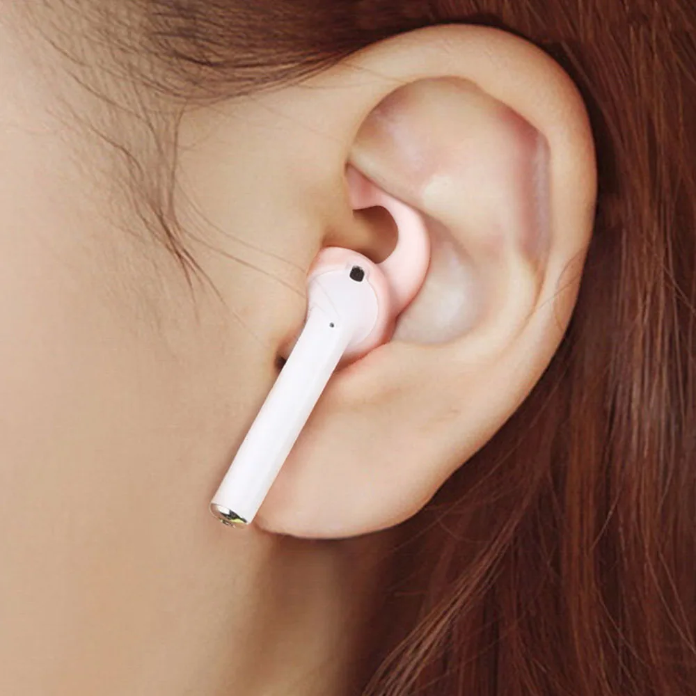 1 пара Нескользящие силиконовые наушники вкладыши с крючком|Аксессуары для