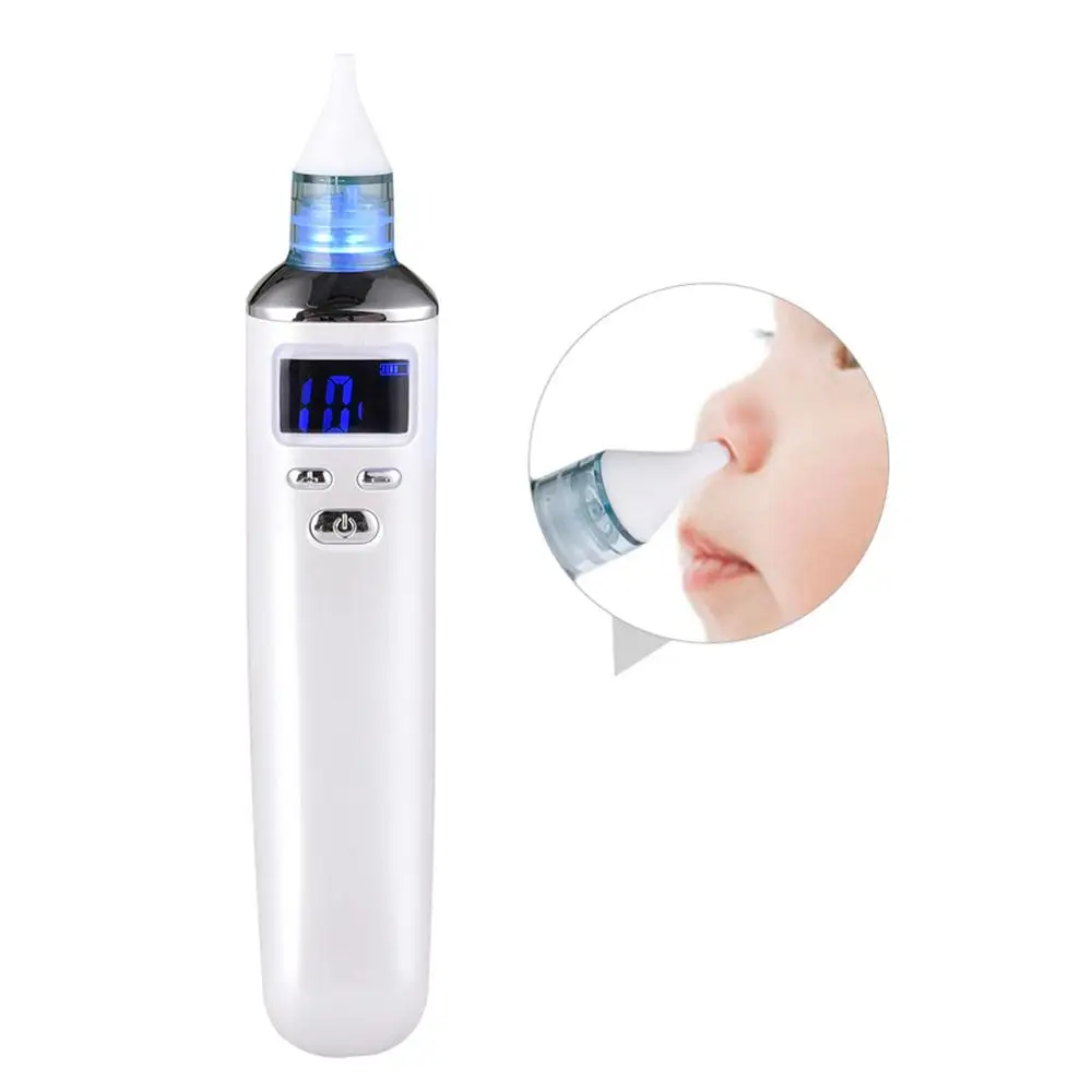 Baby Nasal Aspirator 2 в 1 Детский Электрический носовой аспиратор, очиститель носа для новорожденного ребенка, средство для удаления черных точек для взрослых, 3 регулируемых скорости, 5 сменных наконечников - Цвет: Baby Nasal Aspirator