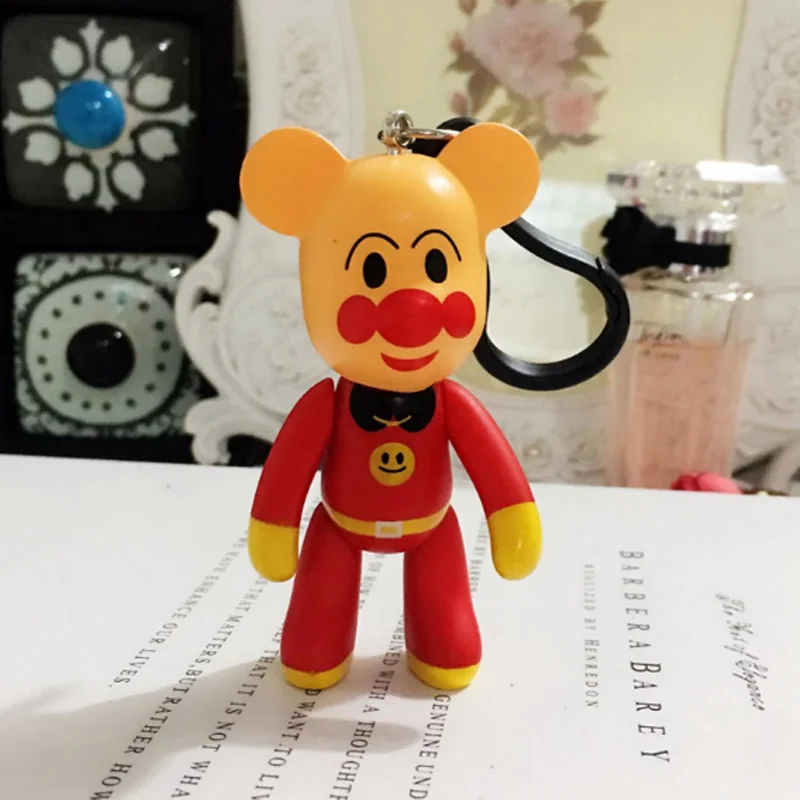 08 Модная Корейская Милая креативная цепочка для ключей с медведем, автомобильный брелок с подвеской, мультяшная пряжка, подарки для мужчин и женщин - Цвет: 08