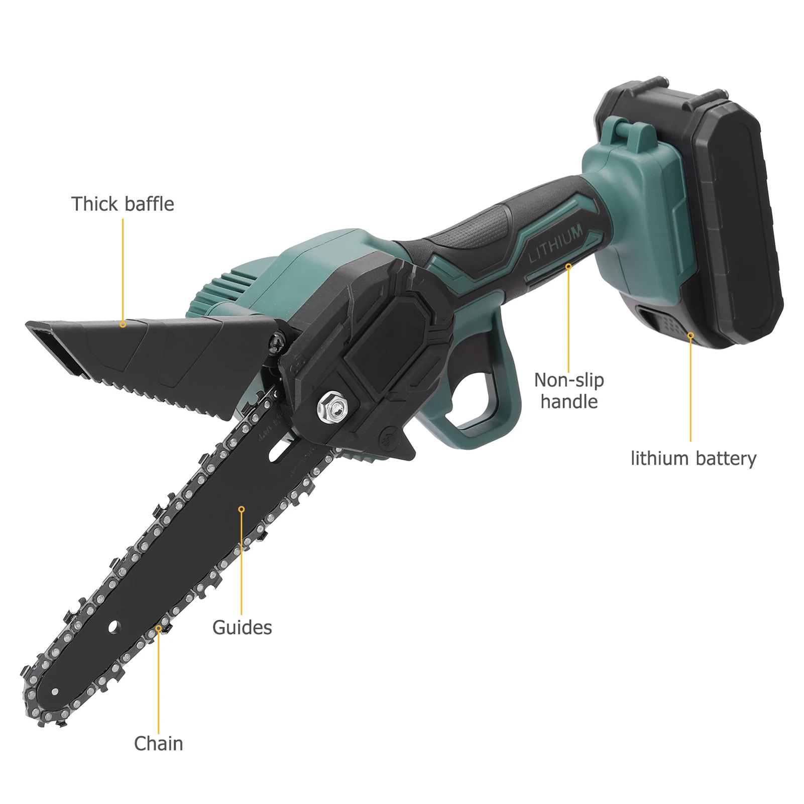 

21V Electric Pruning Saw Mini Wood Cutter Spliting Chainsaw Machine Woodworking Power Tool for Garden Orchard With Battery