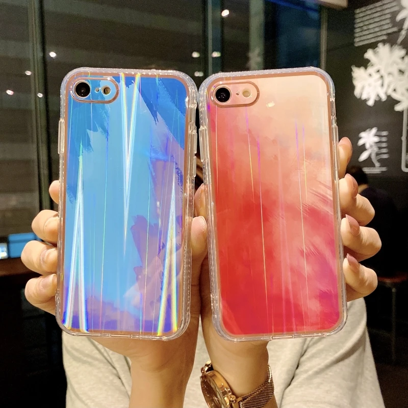 

For IPhone 7 11 Pro 12 Mini XR Xs Rendering Watercolor Warm Light Shatter Resistant Screen Protection Mobile Phone Case
