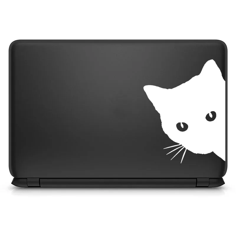 Наклейка для ноутбука Peeking с изображением черной кошки виниловая обложка Macbook Pro 16