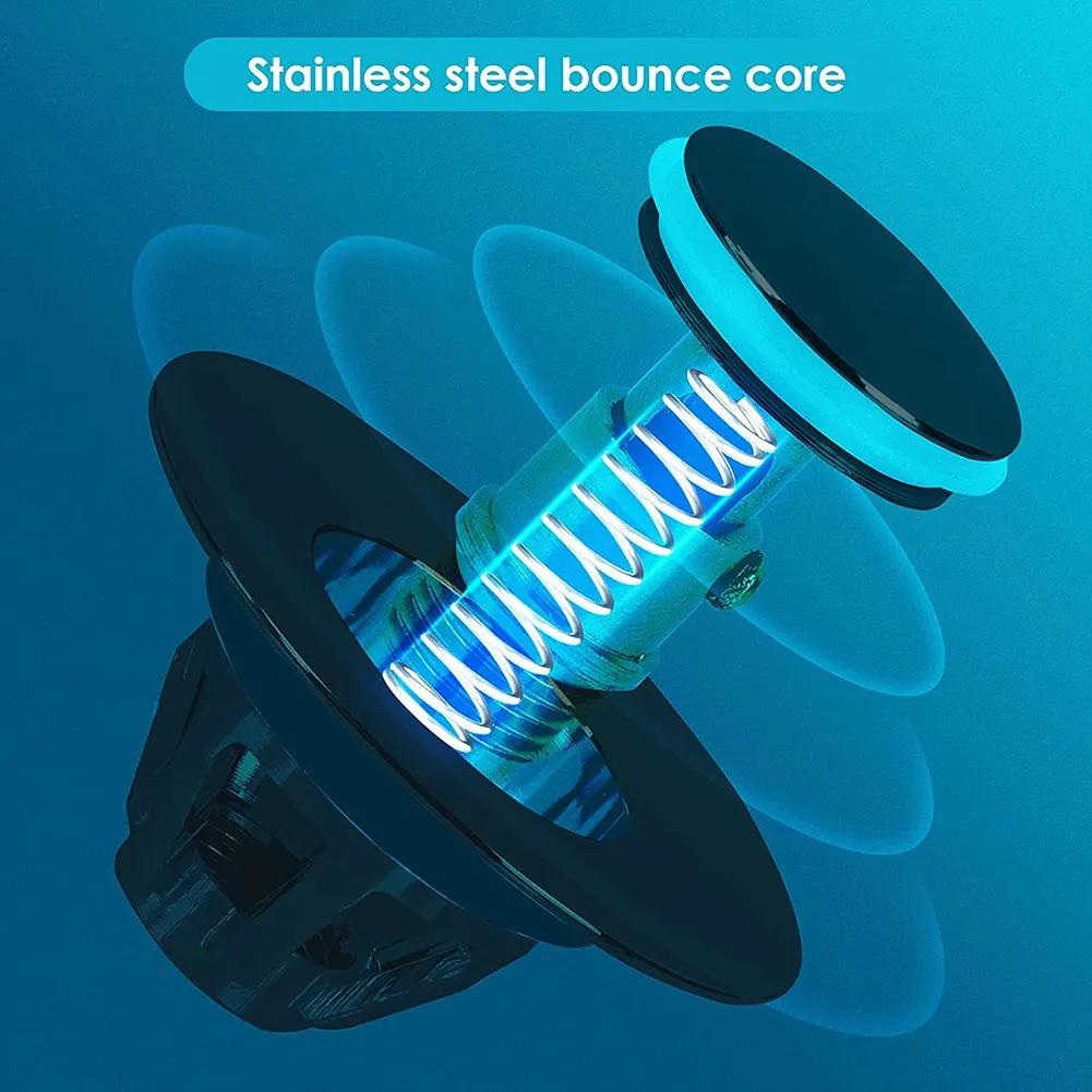 

Basin Drain Bounce Core Wash Basin Sink Leaking Plug Push Type Stainless Steel Fitting Drain Pipe Cover Home Renovation