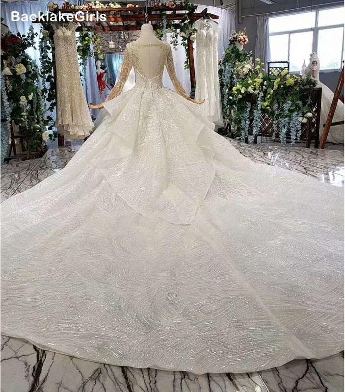 Блестящее мусульманское бальное платье с кристаллами свадебные платья