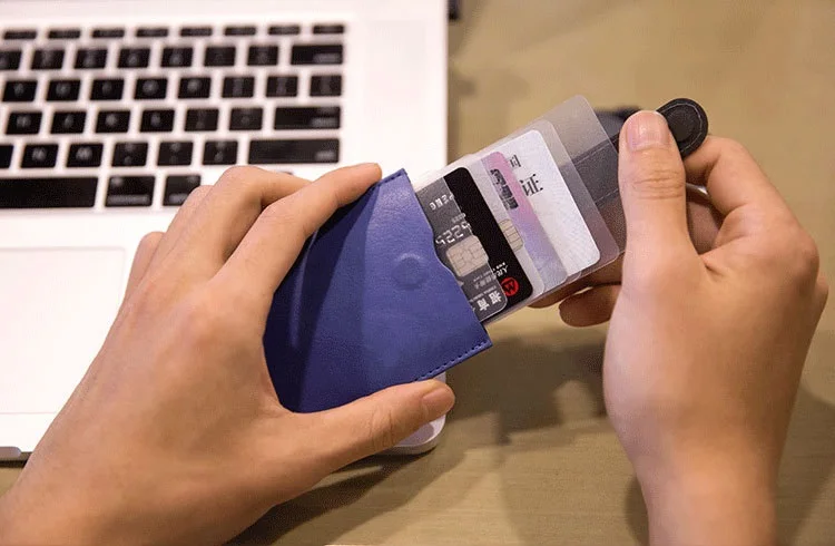 

New DAXv3 Portable Pull Card Case PU Leather Gradient Coler Business Multi-card Position Card Holder Coin Purse