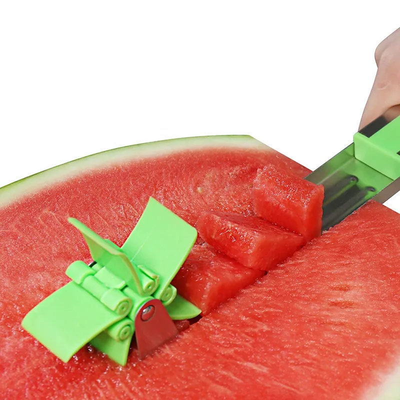 Новейший арбуз резак в форме ветряной мельницы пластиковый слайсер для резки