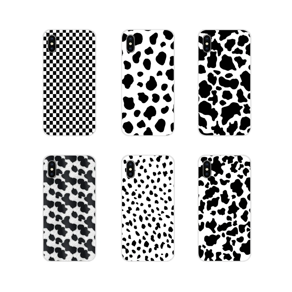 Аксессуары чехол для телефона белые черные корова символ Samsung A10 A30 A40 A50 A60 A70 Galaxy S2