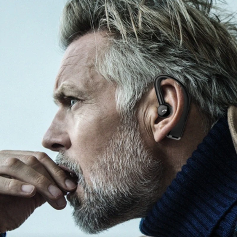 Wireless Bluetooth Earphones Stereo Headset Single Handsfree with Microphone Business Headphones | Электроника