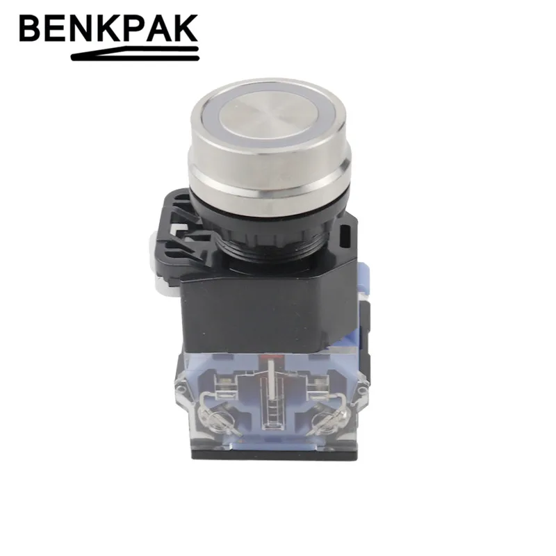 Flat Push Button Switch Automatic lock latching / Momentary self-reset1NO1NC 22mm 30mm LA38 | Обустройство дома