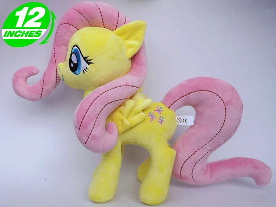 Милые большие глаза Единорог Лошадь Флаттершай Kawaii Плюшевые Детские игрушки кукла день рождения праздник Рождество маленький подарок - Цвет: Fluttershy