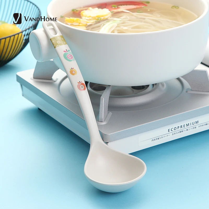 

VandHome Japanese Long Handle Soup Ladle Eco-Friendly Bamboo Dinner Soup Spoon For Restaurant Kitchen Accessories Soup Scoop
