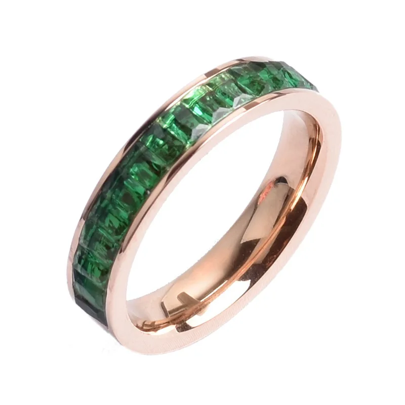 Зимнее Новое Стильное красочное кольцо из нержавеющей стали с криолитом модное