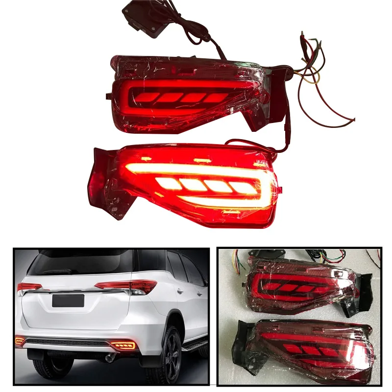 

LED STORBE LIGHTS TURN SIGNAL LED REAR FOG BRAKE LIGHT FIT FOR TOYOTA FORTUNER 2015-2017 CAR