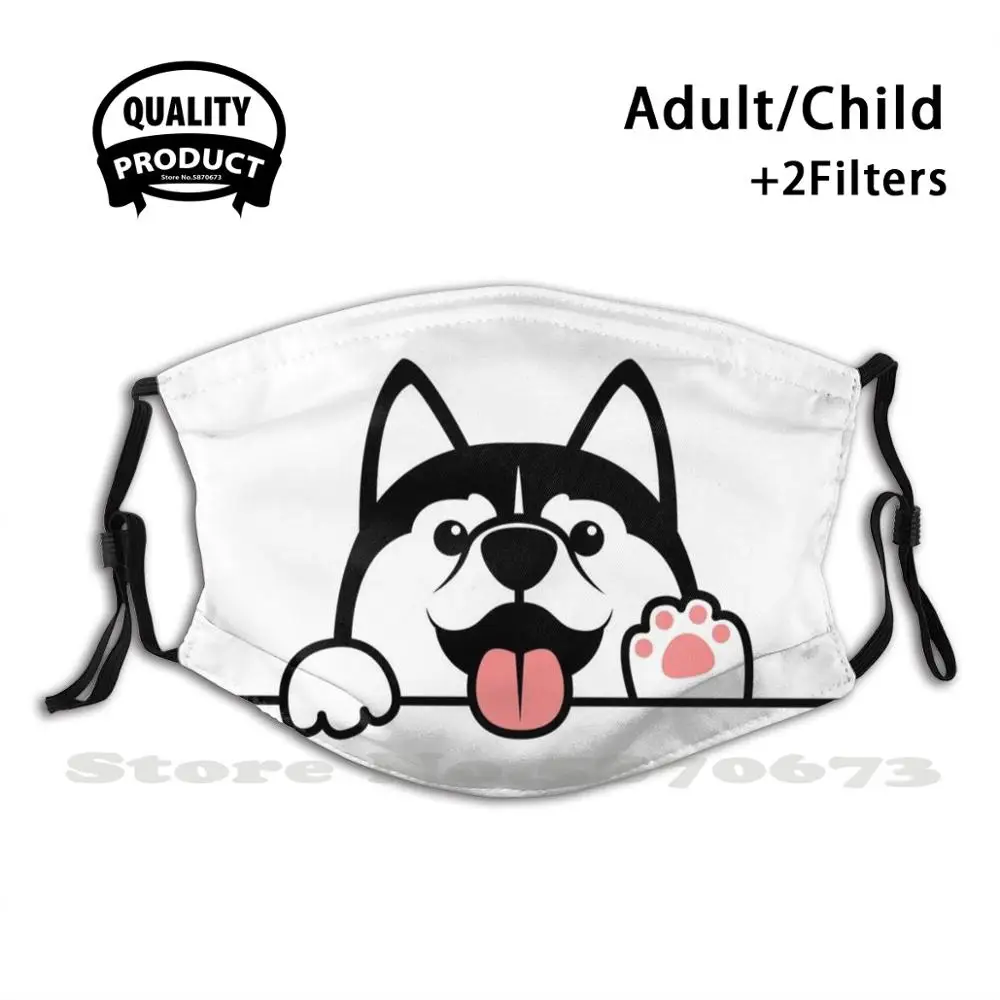 

Собачьих лап многоразовая маска для полости рта фильтр прохладный Забавные Маски собачьих лап Сибирский милые животные Животные сладкое о...