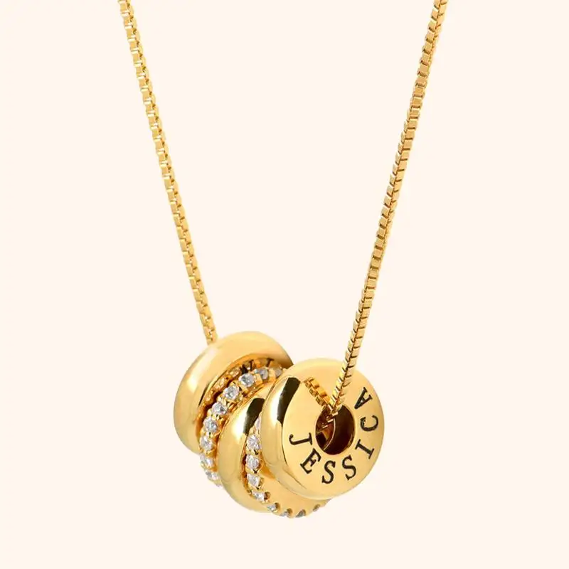 Индивидуальные бусины-подвески с искусственным именем хрустальным ожерельем из